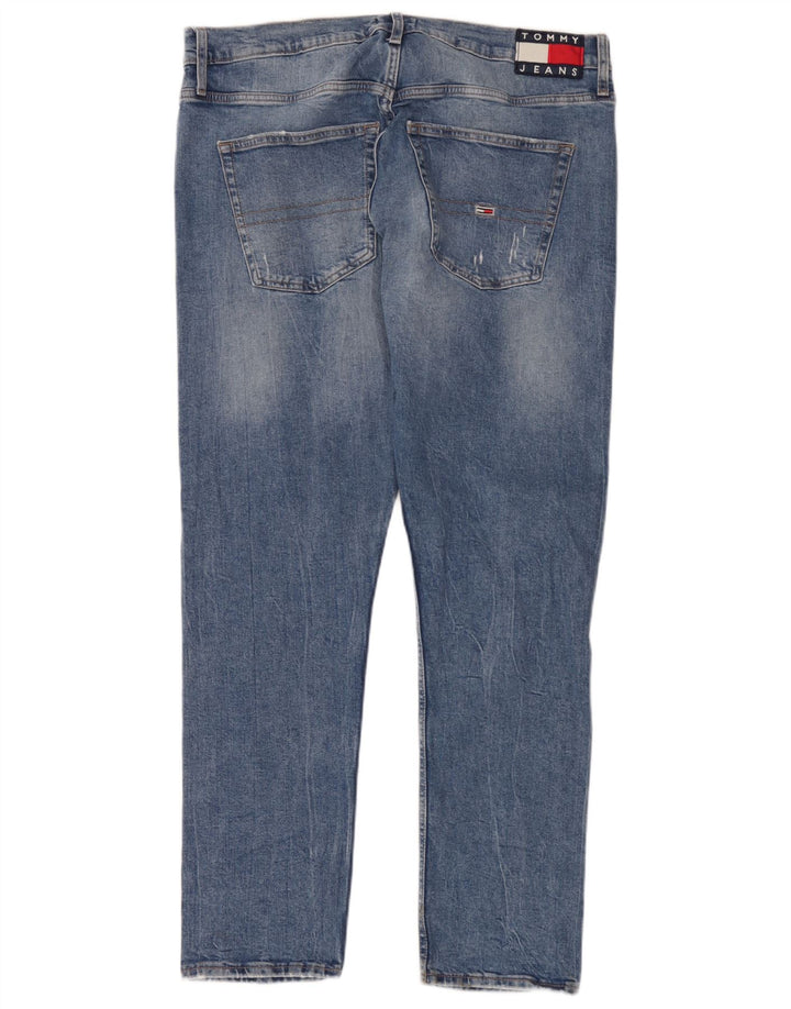 Tommy Hilfiger Mens Distressed Slim Jeans W36 L32 Blue Cotton
