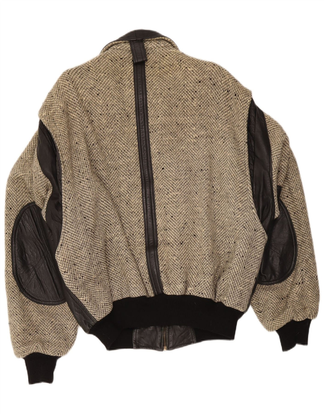 Vintage Ανδρικό Δερμάτινο Μπουφάν IT 54 XL Μαύρο Colourblock