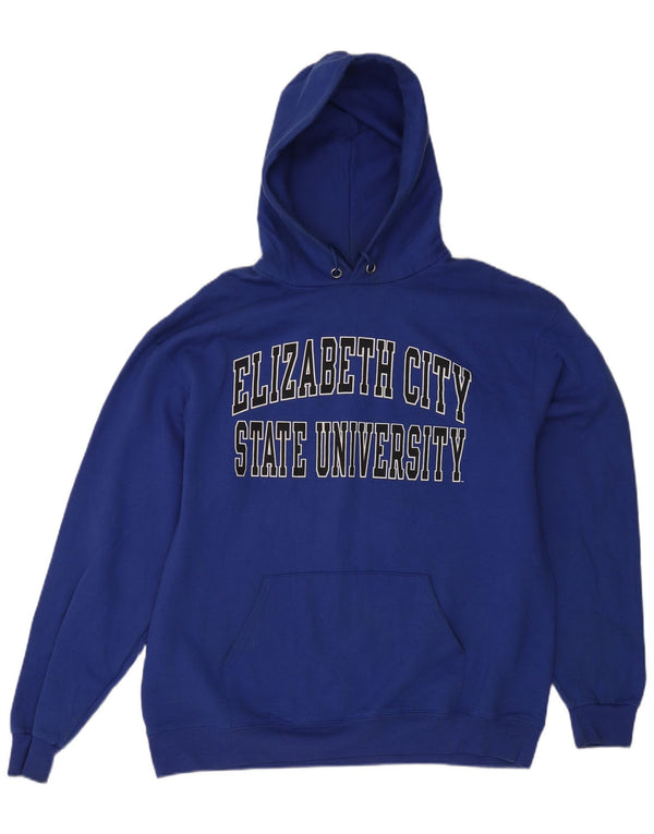 Champion Mens Elizabeth City State University Hoodie Jumper Large Blue
