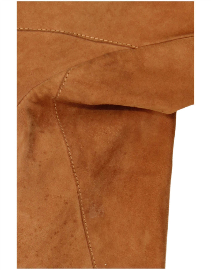 VINTAGE Γυναικείο τζάκετ σουέντ με 3 κουμπιά IT 42 Μεσαίο Καφέ