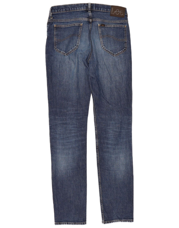 Lee Mens Rider Slim Jeans W33 L34 Blue Cotton