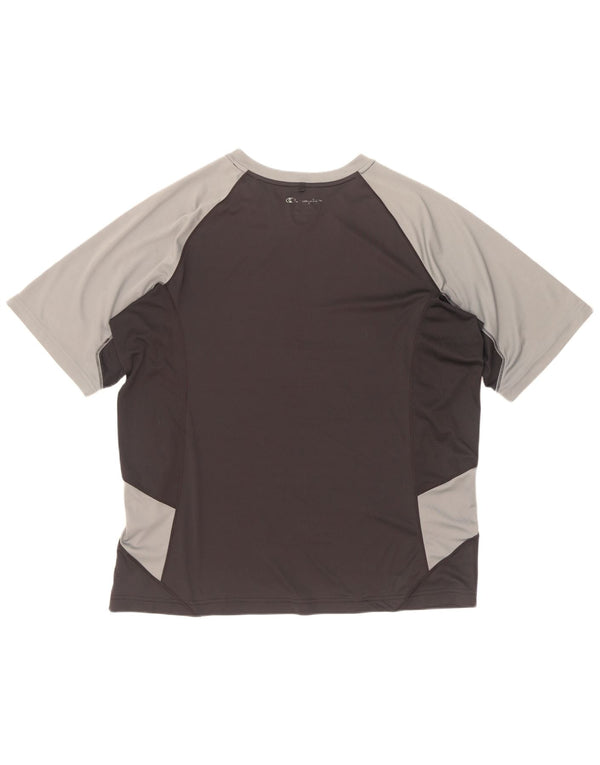 Champion Ανδρικό T-Shirt Top XL Μαύρο Colourblock Πολυεστέρας