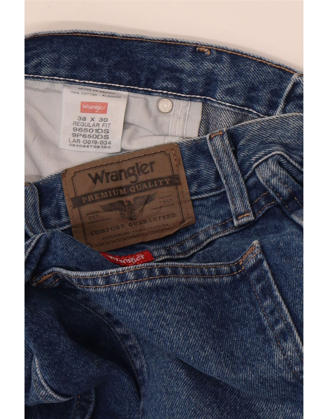 Ανδρικό τζιν ίσιο Wrangler Regular Fit W38 L30 Μπλε βαμβακερό