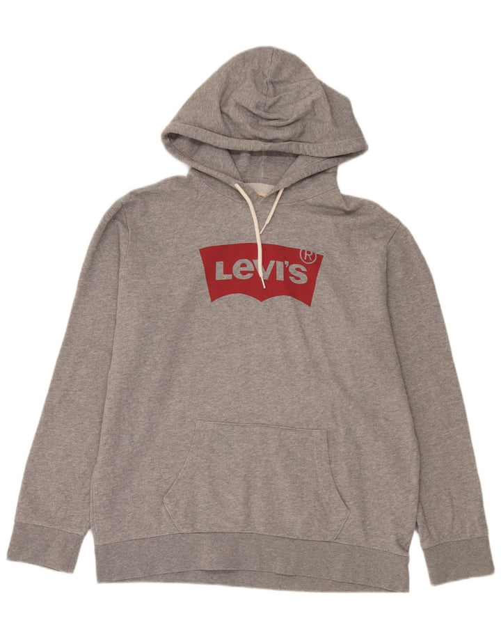 Ανδρικό γραφικό κουκούλα Levi's μεγάλο γκρι βαμβακερό