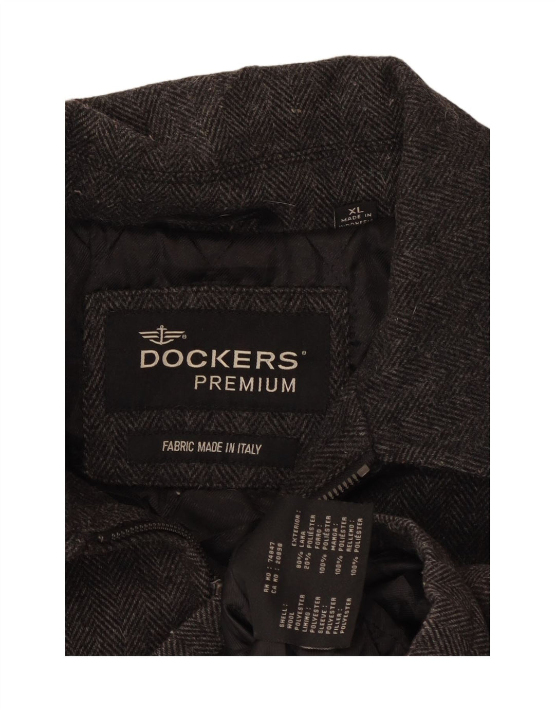 Ανδρικό μπουφάν Dockers Bomber UK 42 XL Γκρι μαλλί ψαροκόκαλο