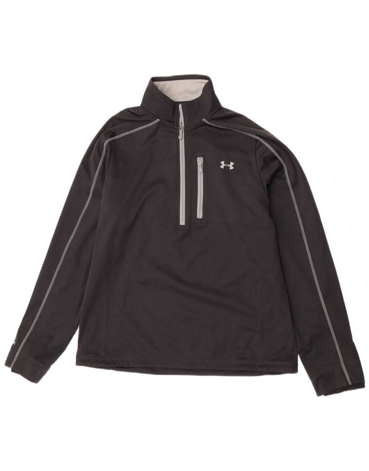 Ανδρική φόρμα πουλόβερ με φερμουάρ Under Armour Top Large Μαύρο Πολυεστέρας