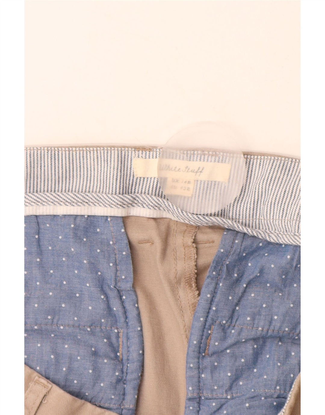 WHITE STUFF Γυναικείο λεπτό παντελόνι Chino UK 14 μεγάλο W32 L30 Μπεζ βαμβακερό