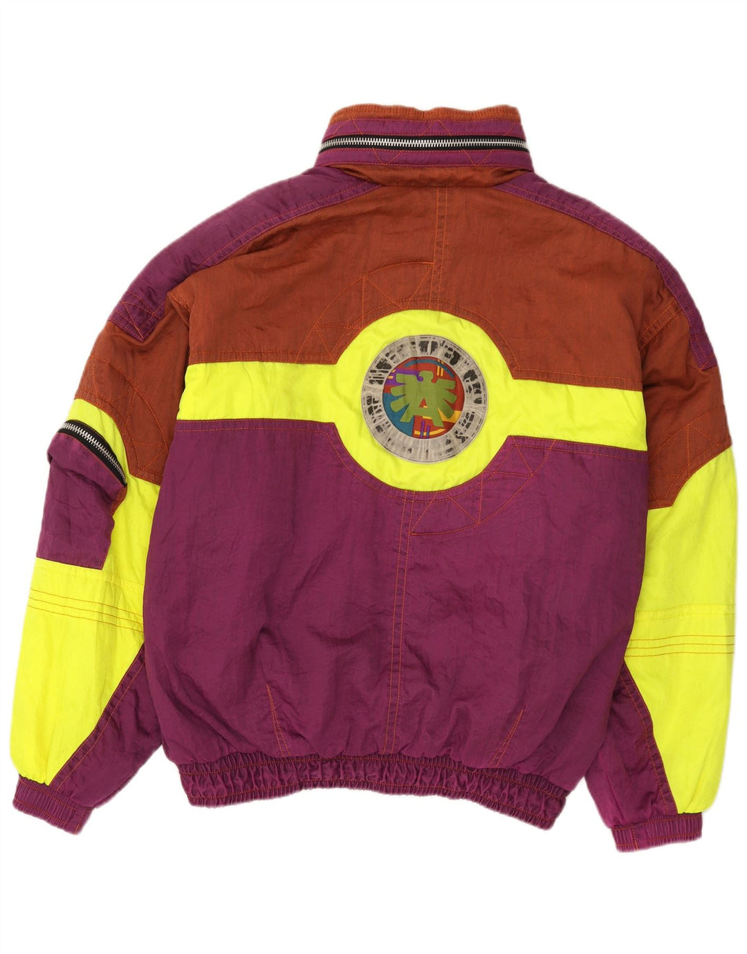 Ανδρικό τζάκετ σκι με κουκούλα Asics UK 44 2XL πολύχρωμο μπλοκ