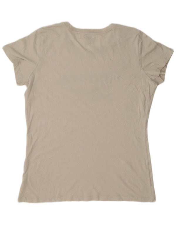 Γυναικείο γραφικό T-Shirt Reebok Top UK 18 XL Μπεζ βαμβακερό