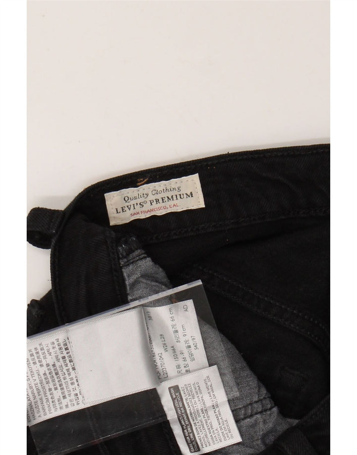 LEVI'S Γυναικείο 501 Τζιν ίσιο W26 L28 Μαύρο βαμβακερό