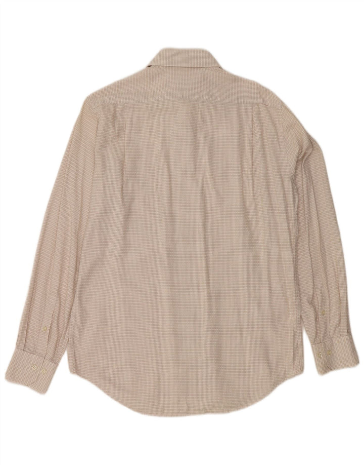 PAL ZILERI Ανδρικό πουκάμισο μέγεθος 40 15 3/4 Medium Off White Gingham