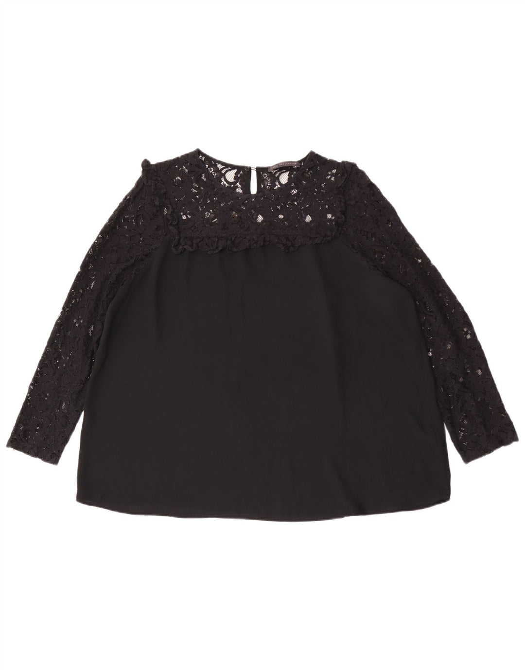 Marks & Spencer Γυναικεία μακρυμάνικη μπλούζα oversized τοπ UK 16 Large Black