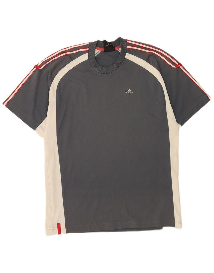 Ανδρικό T-Shirt Adidas Top Small Grey Colourblock Polyester