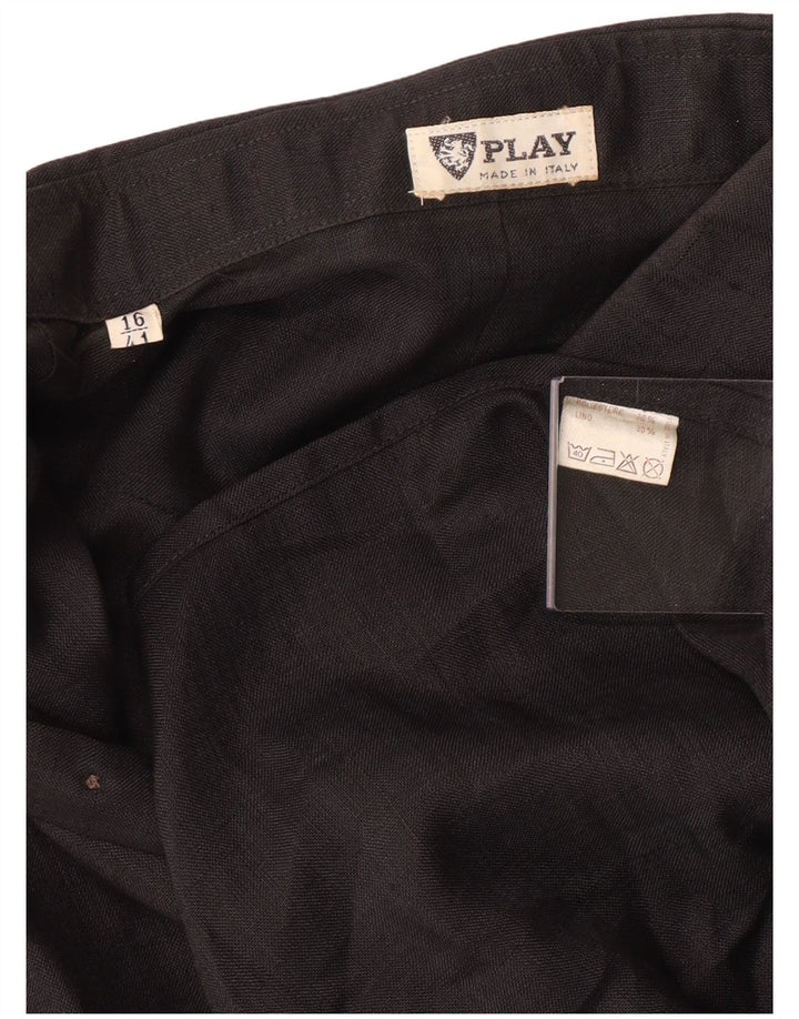 PLAY Ανδρικό πουκάμισο See Through See Through Μέγεθος 16 41 Μαύρος Πολυεστέρας