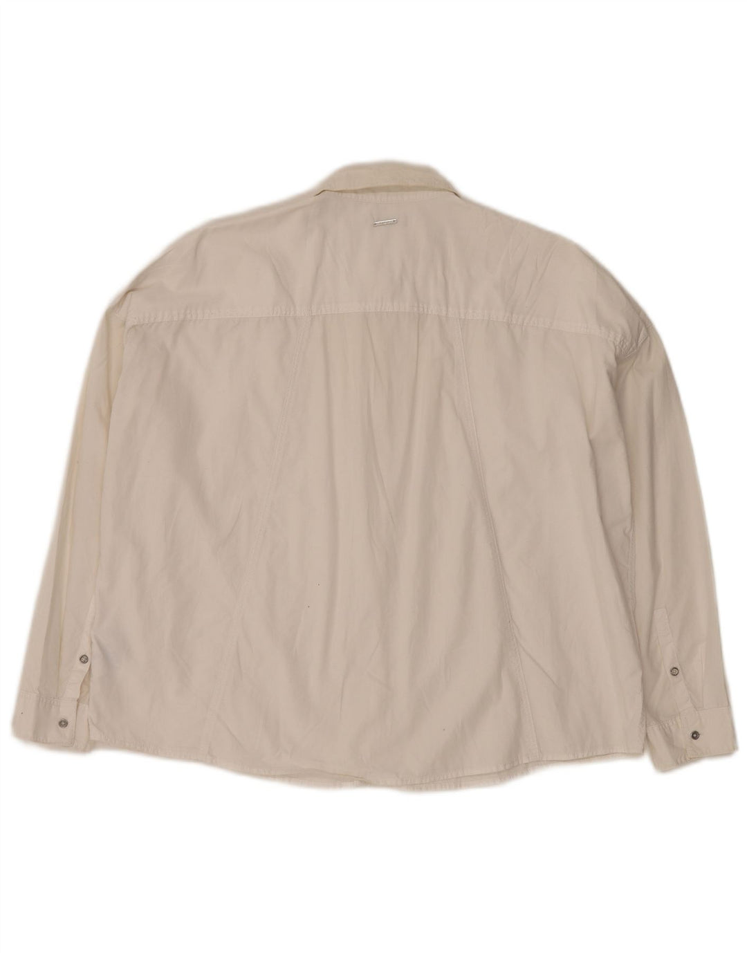 CALVIN KLEIN JEANS Γυναικείο υπερμεγέθη πουκάμισο UK 10 μικρό λευκό βαμβακερό