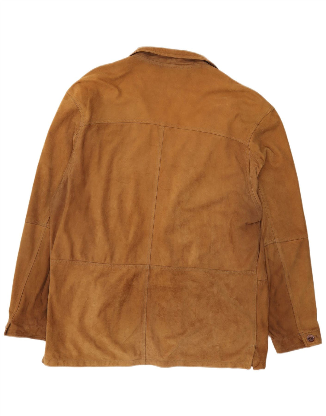VINTAGE Ανδρικό Σουέντ Μπουφάν UK 42 XL Καφέ Δερμάτινο με 2 κουμπιά