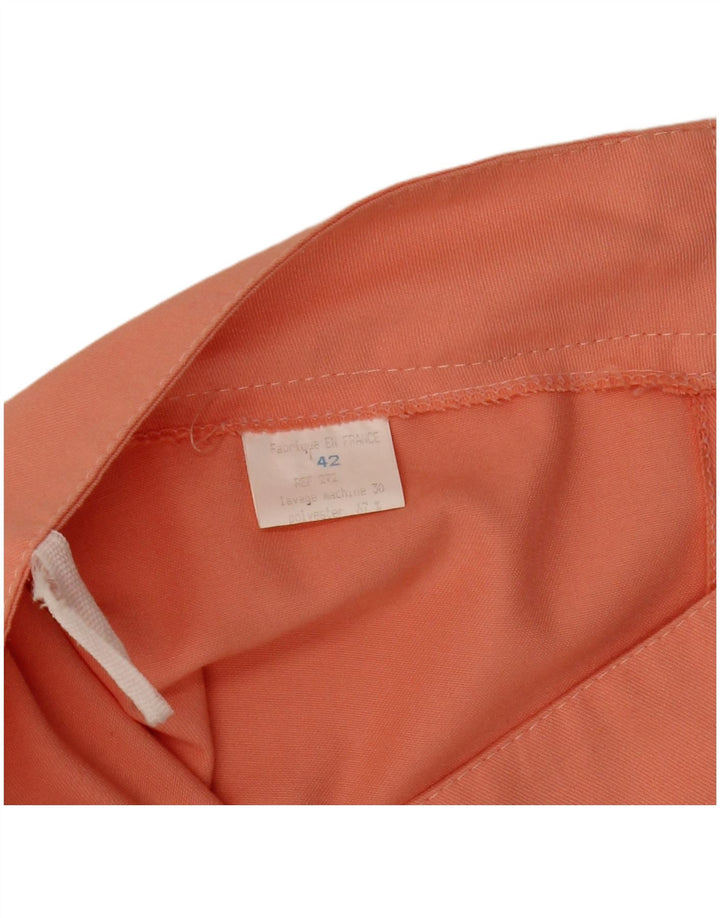 Vintage γυναικεία πλισέ φούστα EU 42 Large W30 Πορτοκαλί Πολυεστέρας