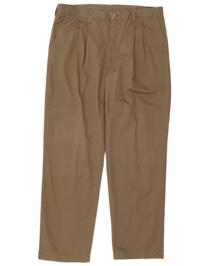 Ανδρικό παντελόνι Chino με καρφίτσες WRANGLER W38 L32 Μπεζ βαμβακερό