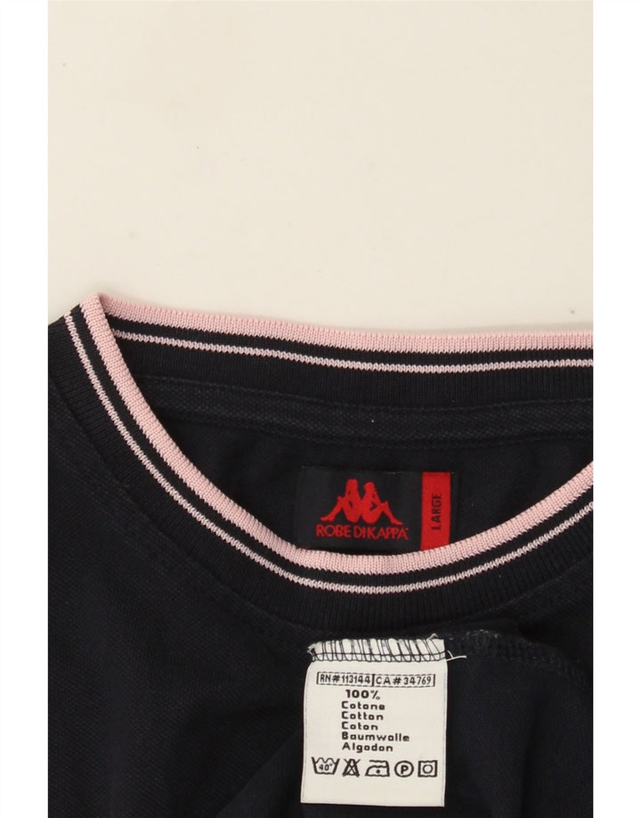 Ανδρικό T-Shirt Kappa Top Large Navy Blue από βαμβάκι