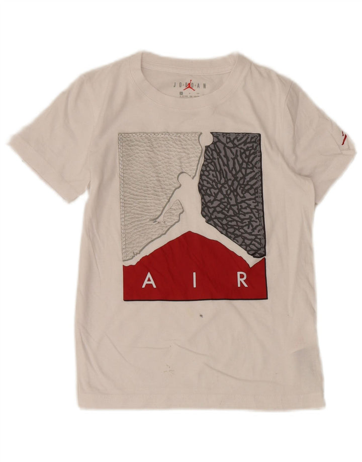 Jordan Boys Graphic T-Shirt Top 8-9 ετών Μικρό λευκό βαμβακερό