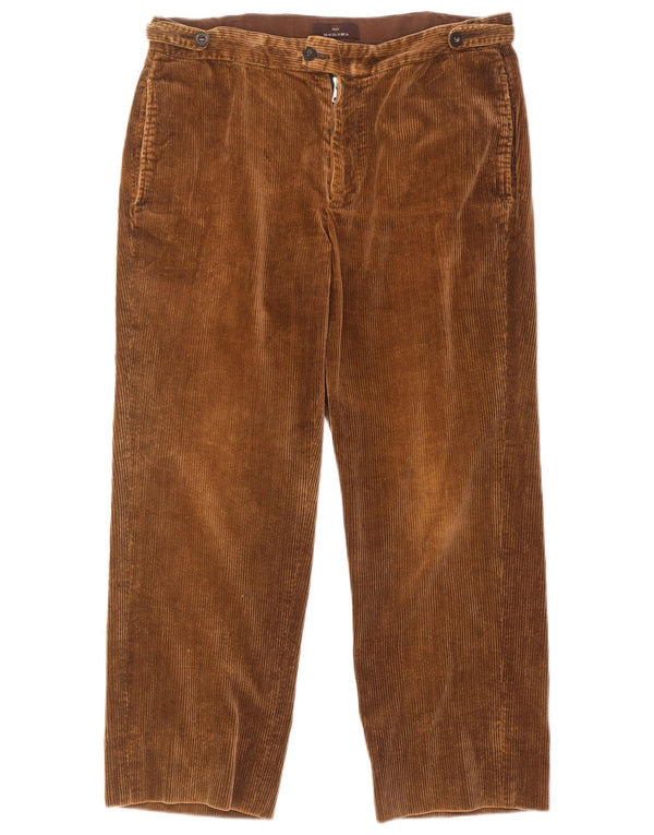 Zara Ανδρικό ίσιο κοτλέ παντελόνι EU 44 Large W34 L27 Καφέ βαμβακερό