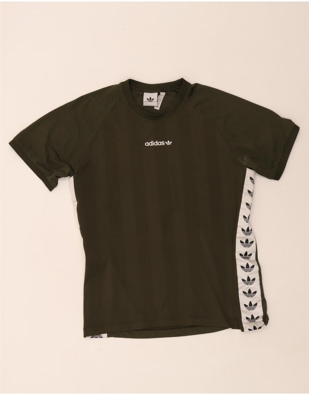 Ανδρικό γραφικό T-Shirt Adidas Top Large Khaki Colourblock Πολυεστέρας