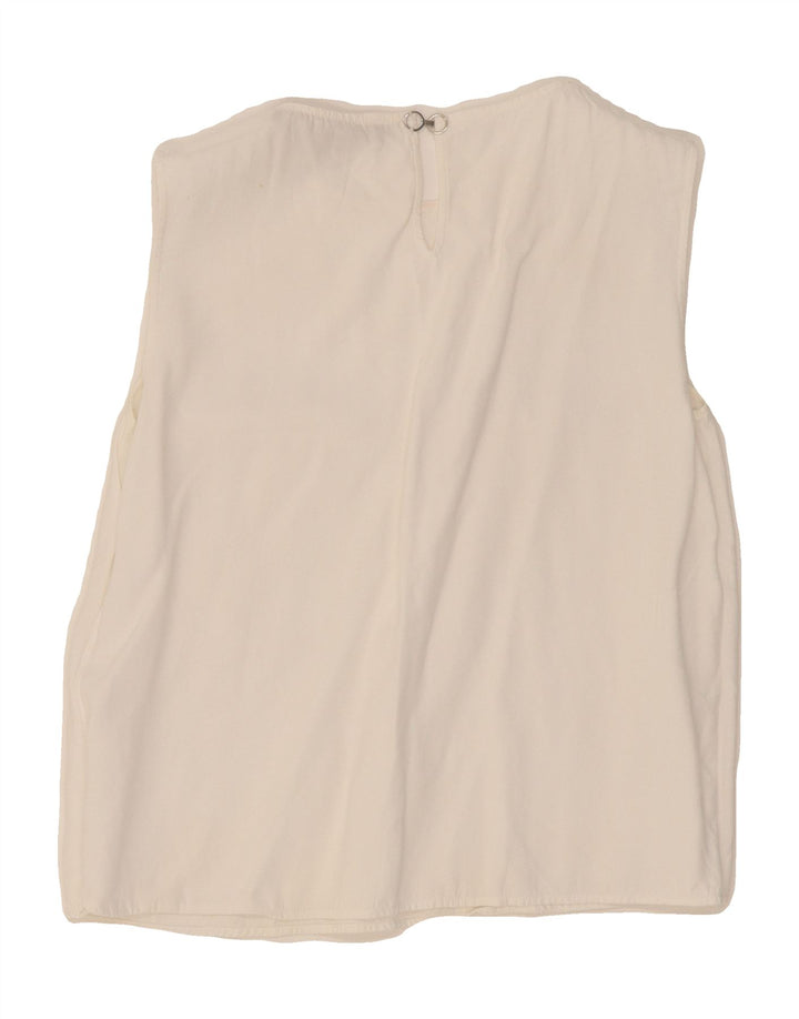 ZARA Womens Sleeveless Blouse Top UK 6 XS White Vintage Zara and Second-Hand Zara from Messina Hembry 