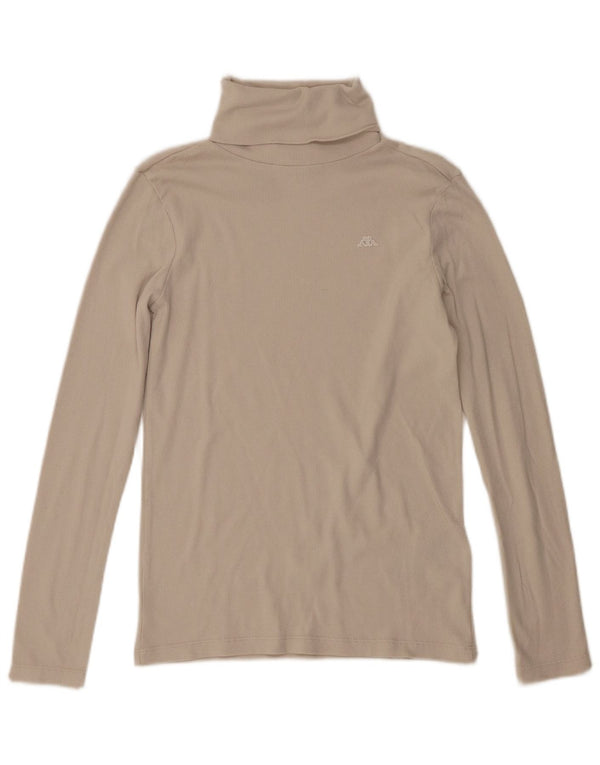 Kappa γυναικείο τοπ μακρυμάνικο UK 10 Small Beige βαμβακερό