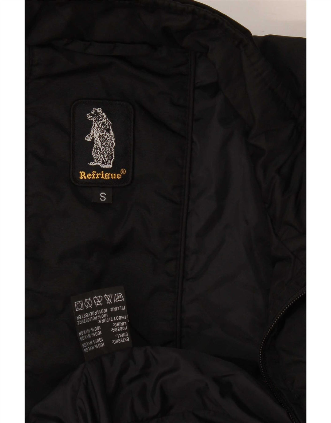 Refrigue Mens Padded Gilet UK 36 Small Black Nylon