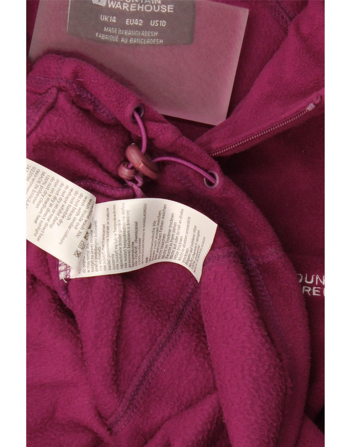 MOUNTAIN WAREHOUSE Womens Fleece Jacket UK 14 Large Purple Polyester Vintage Mountain Warehouse and Second-Hand Mountain Warehouse from Messina Hembry 