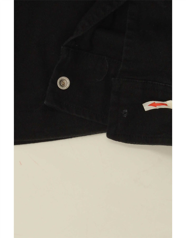 Zara Ανδρικό Bomber Jacket UK 42 XL Μαύρο βαμβακερό