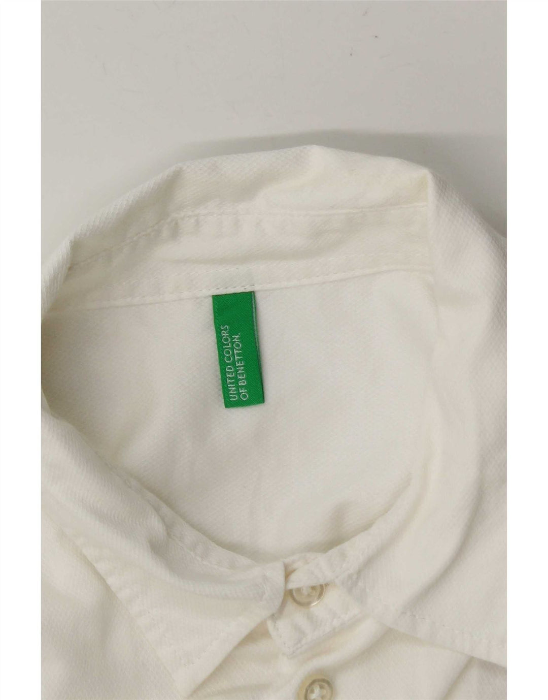 Ανδρικό πουκάμισο Benetton σε μικρό λευκό