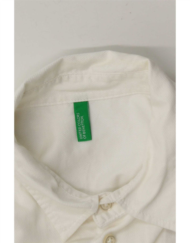 Ανδρικό πουκάμισο Benetton σε μικρό λευκό
