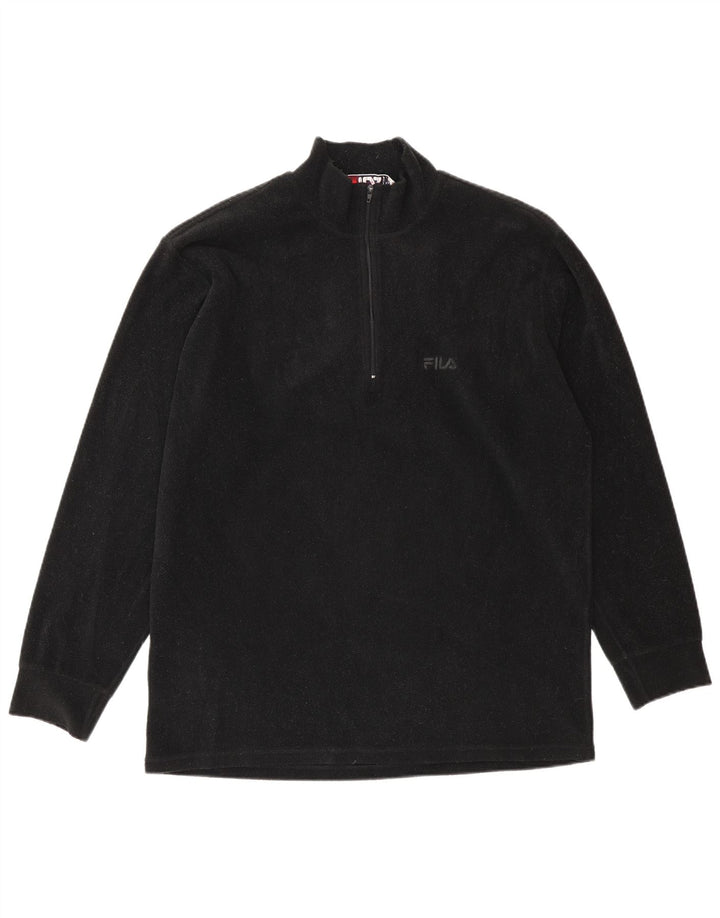 Fila Ανδρικό Zip Neck Fleece Jumper IT 52/54 Large Μαύρο