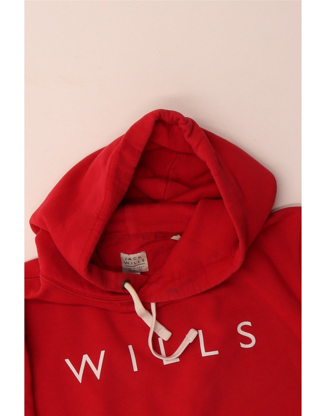 JACK WILLS Ανδρικό γραφικό μπλουζάκι με κουκούλα XL Κόκκινο βαμβακερό