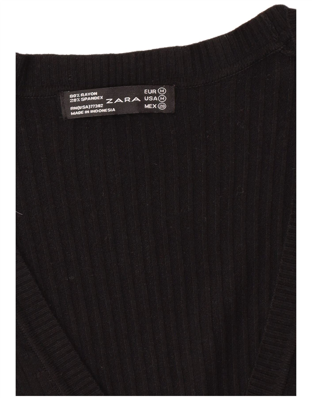 Zara Γυναικείο πουλόβερ UK 12 Medium Black Rayon