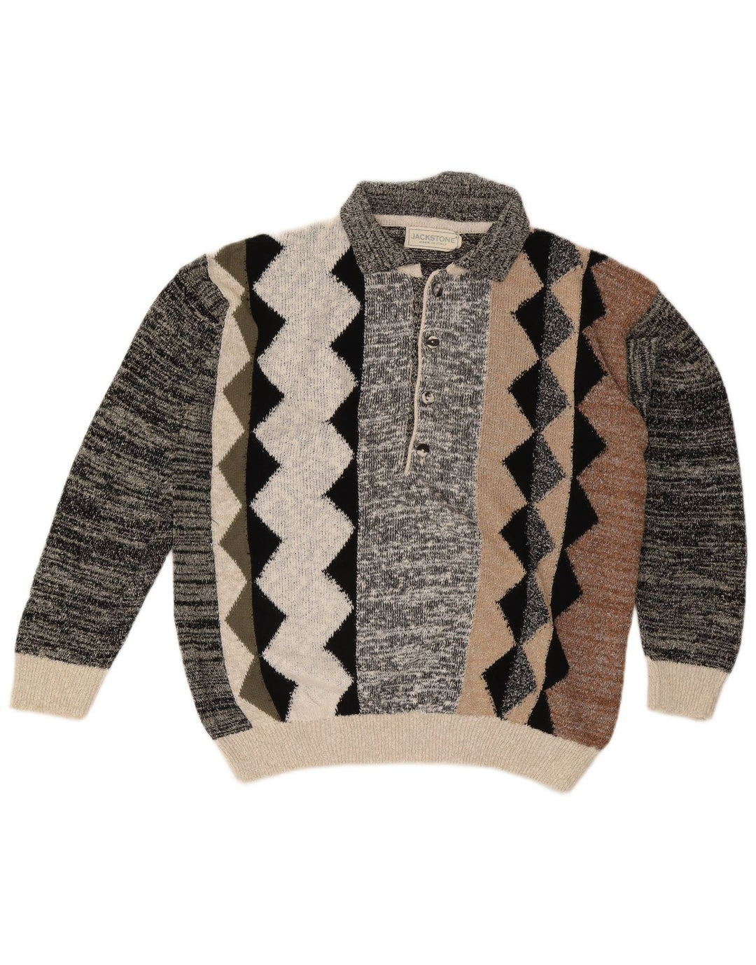 Jack Stone Ανδρικό πουλόβερ Polo Neck Jumper IT 50 Medium Πολύχρωμο