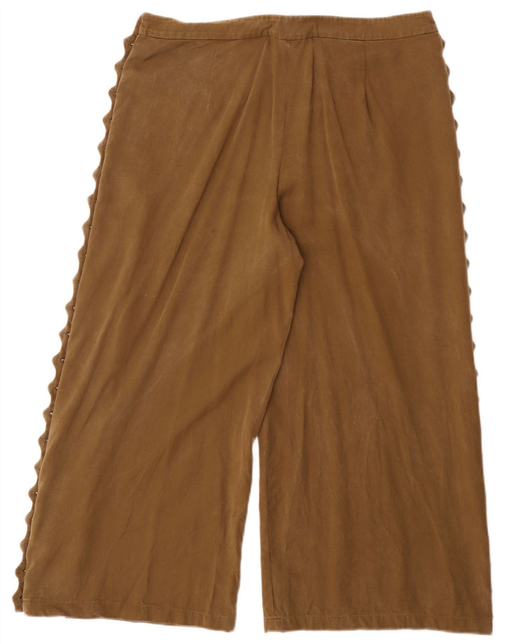 Zara Γυναικείο Παντελόνι Capri Large W32 L24 Khaki