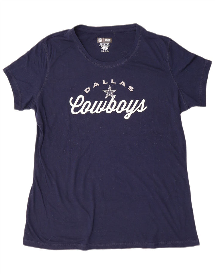 NFL Γυναικείο μπλουζάκι γραφικών Dallas Cowboys Top UK 18 XL Navy Blue Polyester