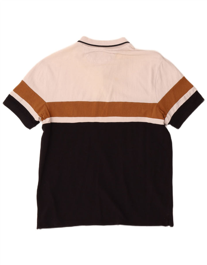 Zara Ανδρικό πουκάμισο Polo XL Λευκό Colourblock