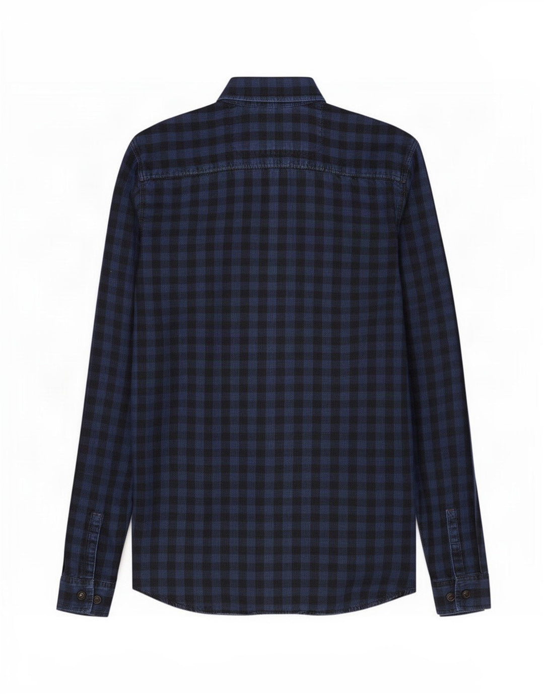 Jack & Jones Ανδρικά ρούχα εργασίας πουκάμισο Μικρό Navy Blue Gingham Cotton