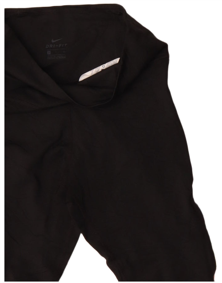 Γυναικείο κολάν Nike Dri Fit UK 8 Μικρός μαύρος γεωμετρικός πολυεστέρας