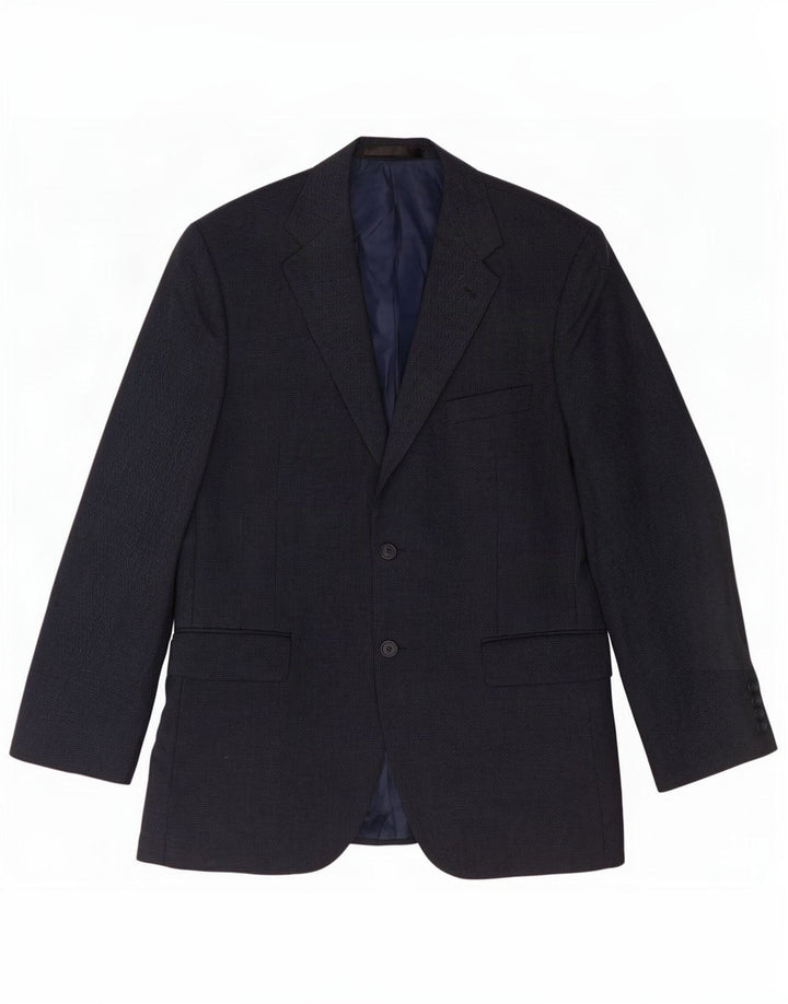Marks & Spencer Ανδρικό μπλέιζερ με 2 κουμπιά μπουφάν UK 42 Large Navy Blue New Wool