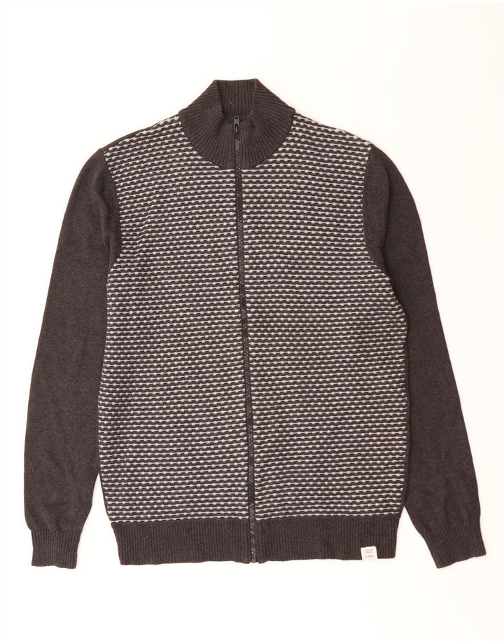 Jack & Jones Ανδρική ζακέτα πουλόβερ μεγάλο γκρι γεωμετρικό