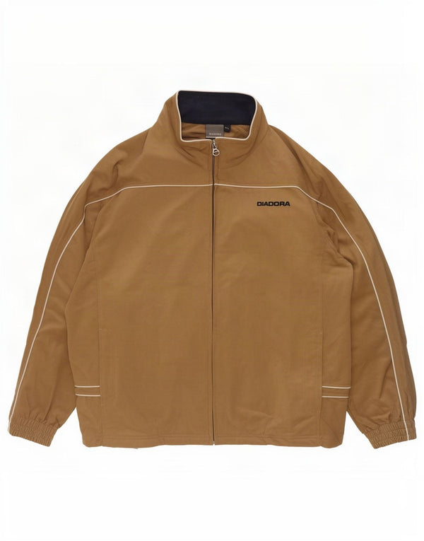 Ανδρική φόρμα βελούδου Diadora Top Jacket 2XL Beige ριγέ πολυεστέρα