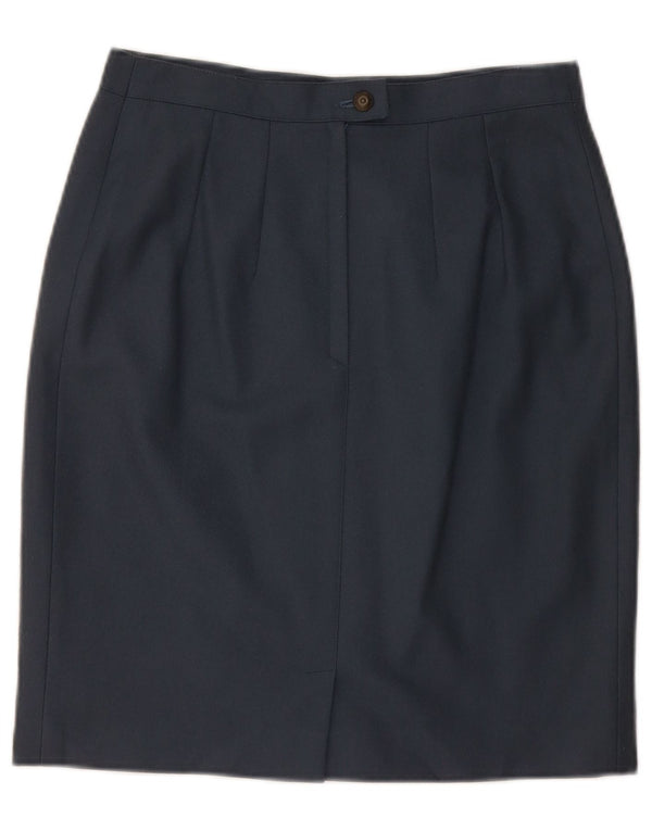 Γυναικεία Pencil Φούστα VINTAGE Medium W28 Navy Blue Wool