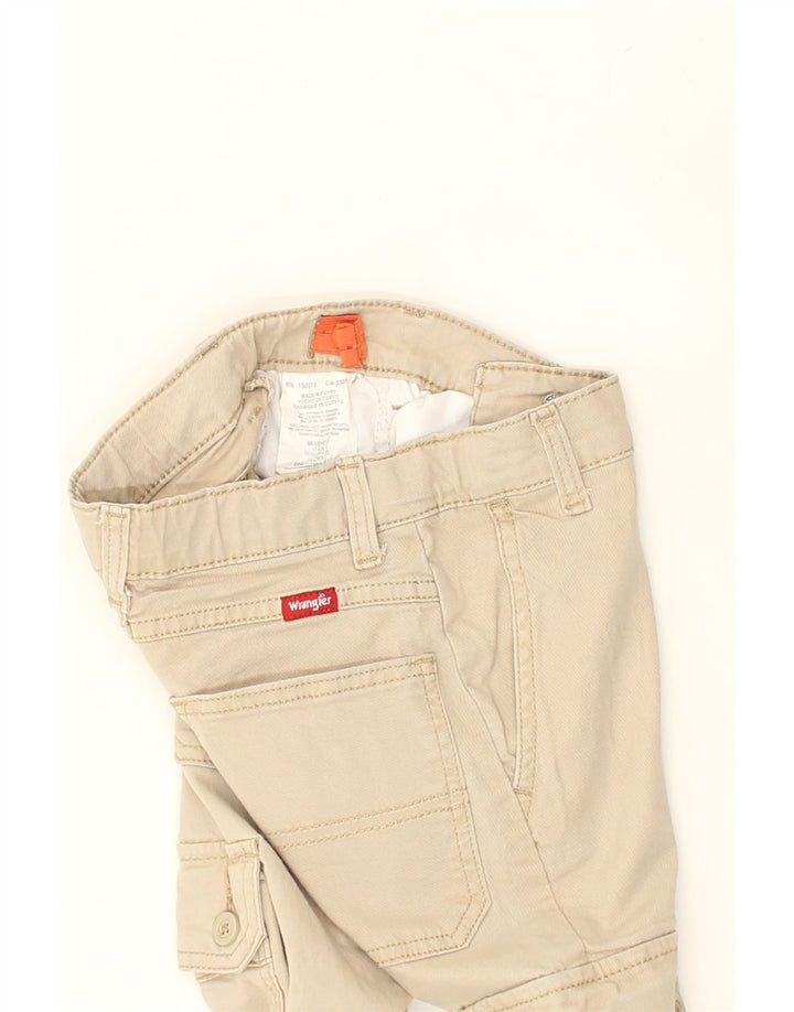 WRANGLER Boys Straight Cargo Trousers 9-10 Years W24 L24  Beige Cotton | Vintage Wrangler | Thrift | Second-Hand Wrangler | Used Clothing | Messina Hembry 