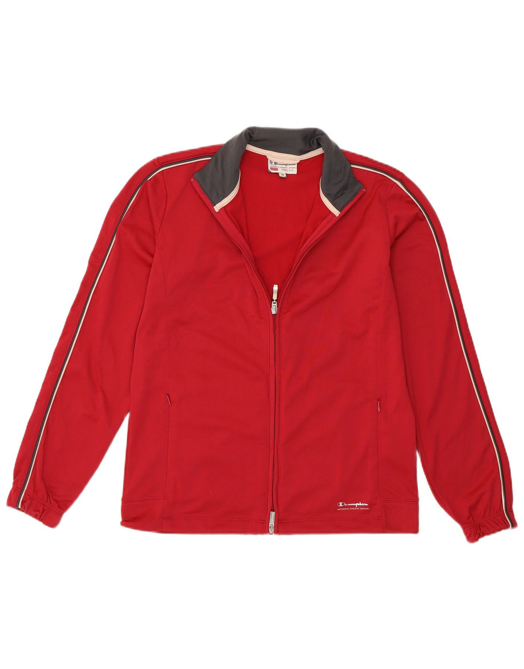 Champion Womens Easy Fit Top Jacket UK 10 Small Red Polyester