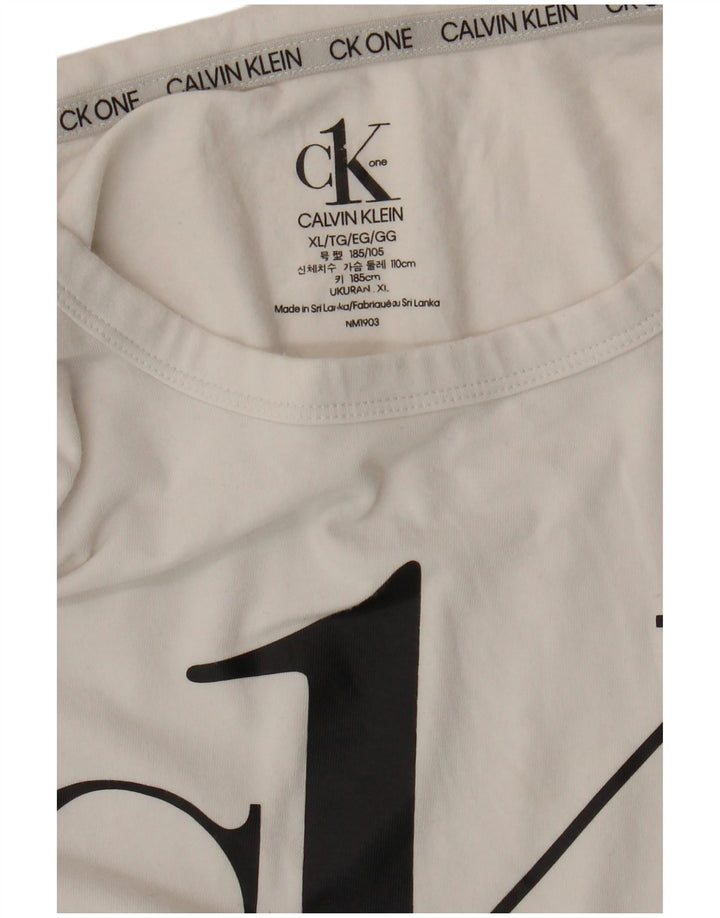 Γραφικό ανδρικό μπλουζάκι Calvin Klein Top XL Λευκό