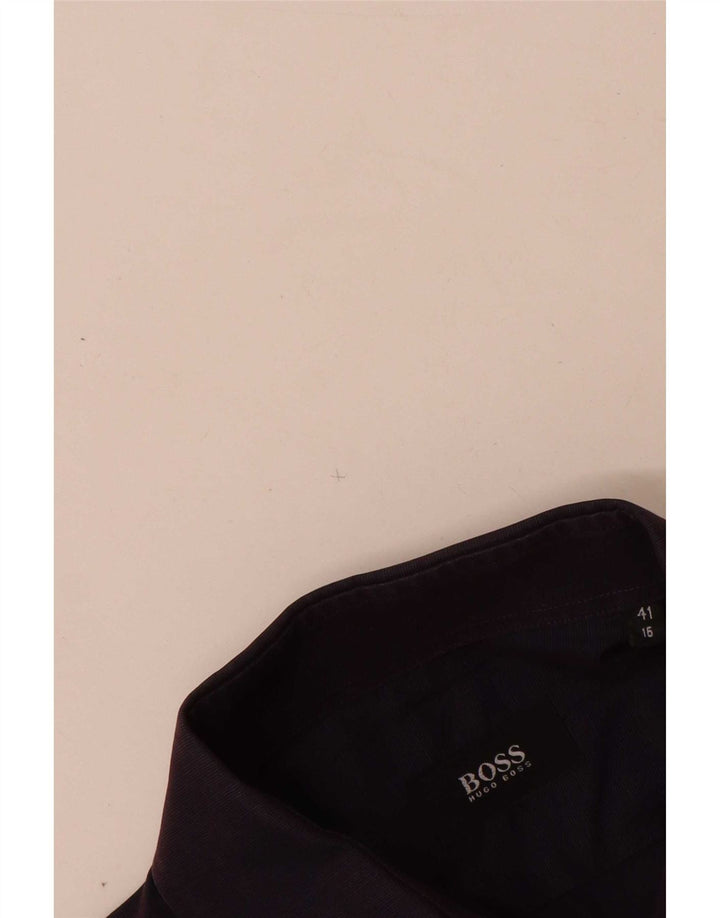 Ανδρικό πουκάμισο Hugo Boss Μέγεθος 41 16 Μωβ Βαμβακερό μεγάλο